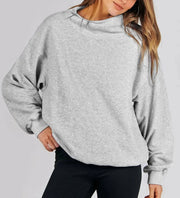 Comfy Oversized Dames Sweatshirt Met Ronde Hals