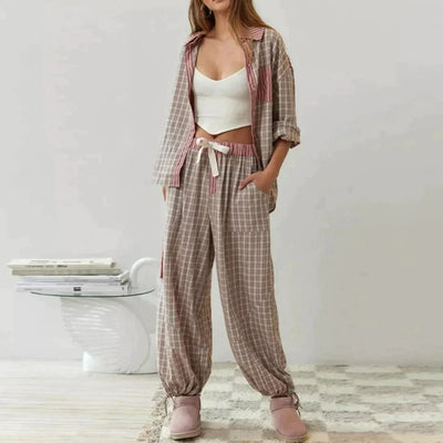 Grace™ | Geruite DAMES pyjama