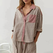 Grace™ | Geruite DAMES pyjama