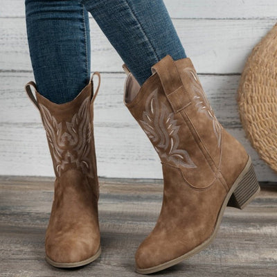 Emily™ | Leren CowGirl boots