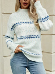 Knitted sneeuwvlok trui voor dames
