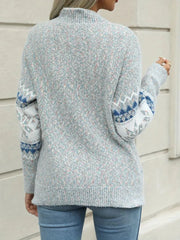 Knitted sneeuwvlok trui voor dames