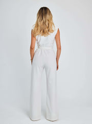 Nova™ Mouwloze Damesjumpsuit Met Wijde Pijpen