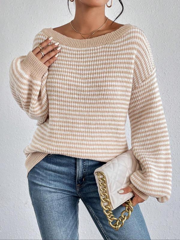 Striped Casual Dames Sweater