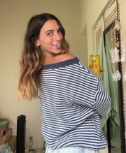 Striped Casual Dames Sweater